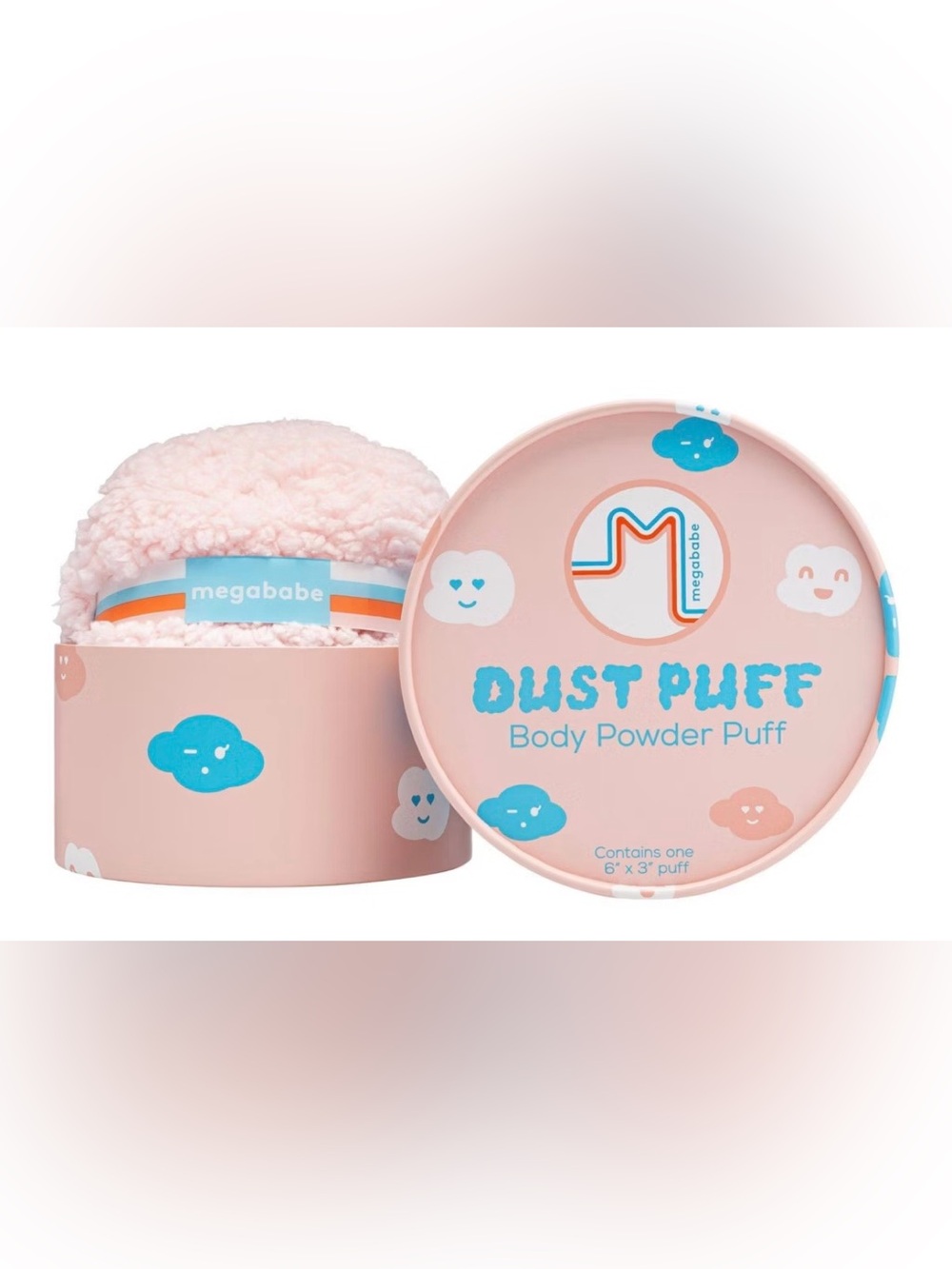 megababe Dust Puff Body Powder Puff — Dust Pink